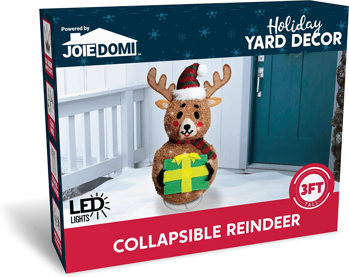 3 FT Collapsible Reindeer LED Yard Light