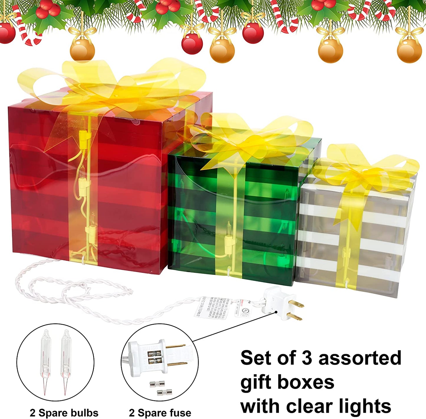 Christmas Lighted Boxes