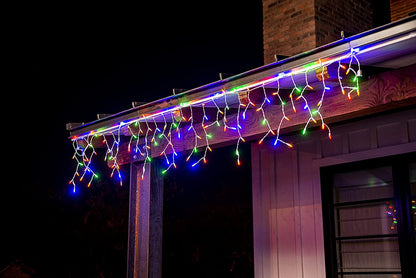 100 LED Christmas Icicle Lights Multicolor