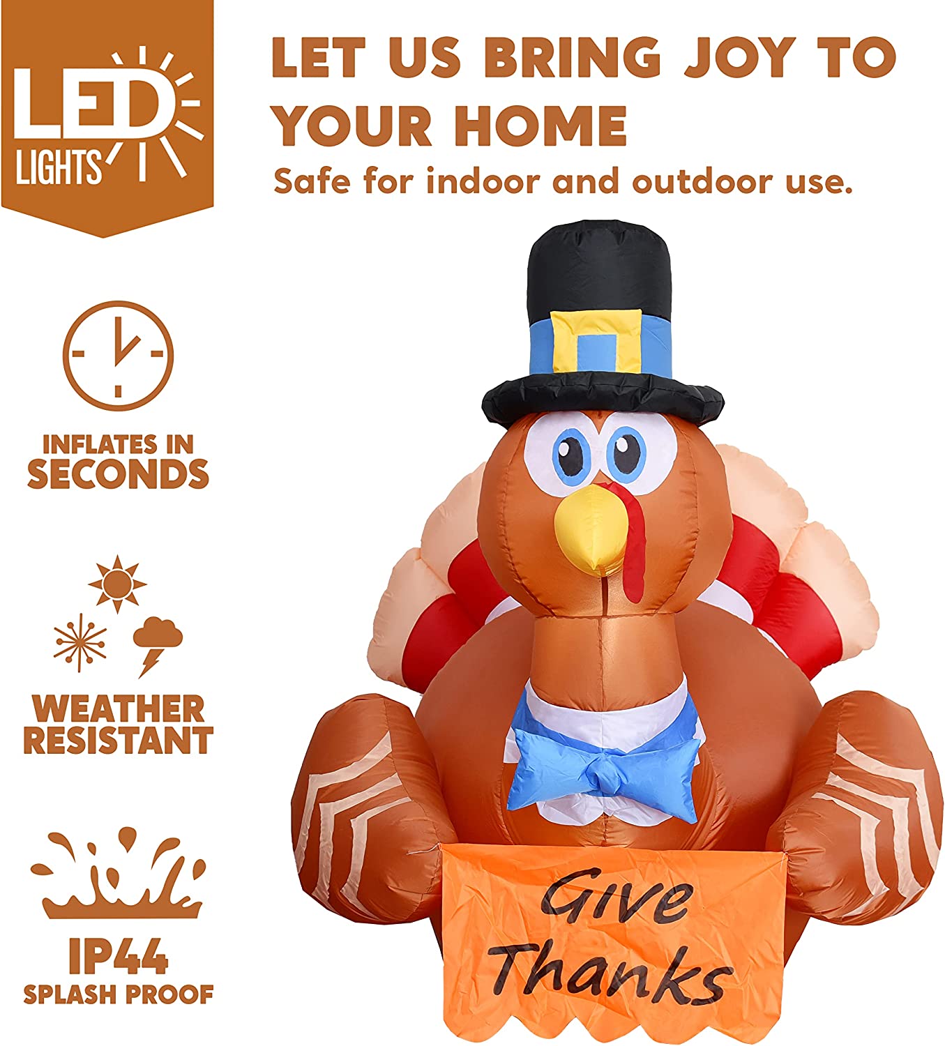 Give Thanks Turkey Inflatable