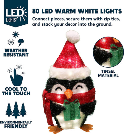Tinsel Penguin LED Yard Light