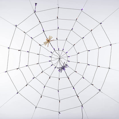 59" Orange & Purple Spider Kight-up Web