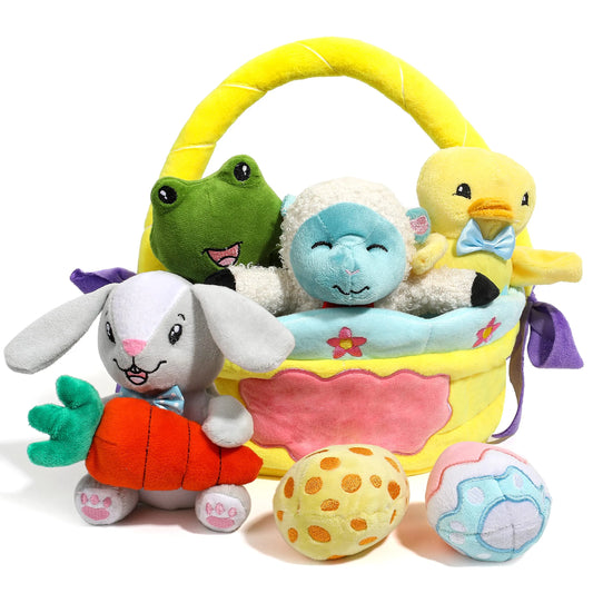 8Pcs Easter Basket Plush