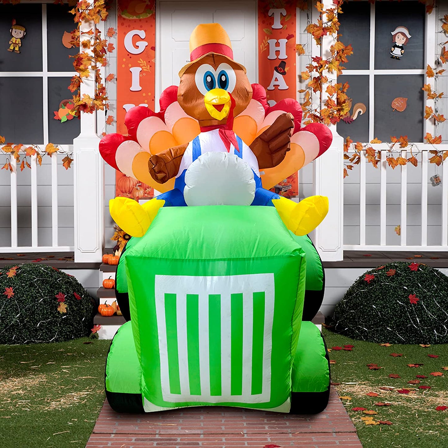 8 FT Inflatable Turkey Driving Car