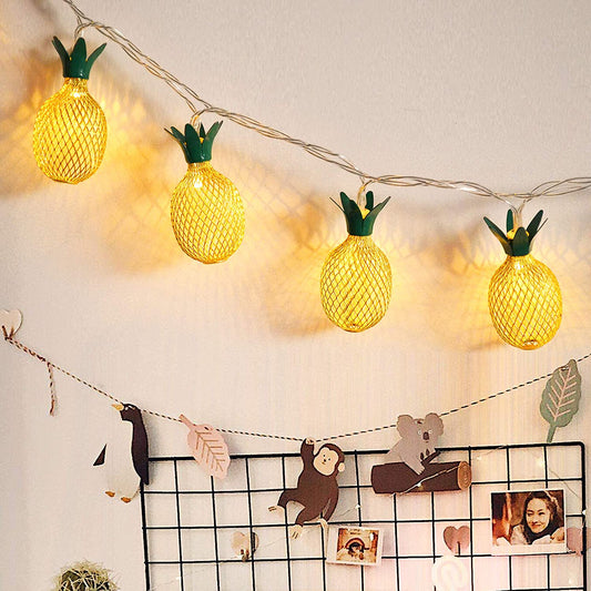 10ft 10 LED Pineapple Fairy String Lights, 2 Pack