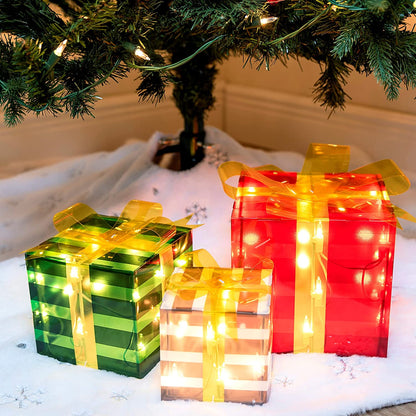 Christmas Lighted Boxes