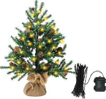 Mini Christmas Tree with Pine Cones