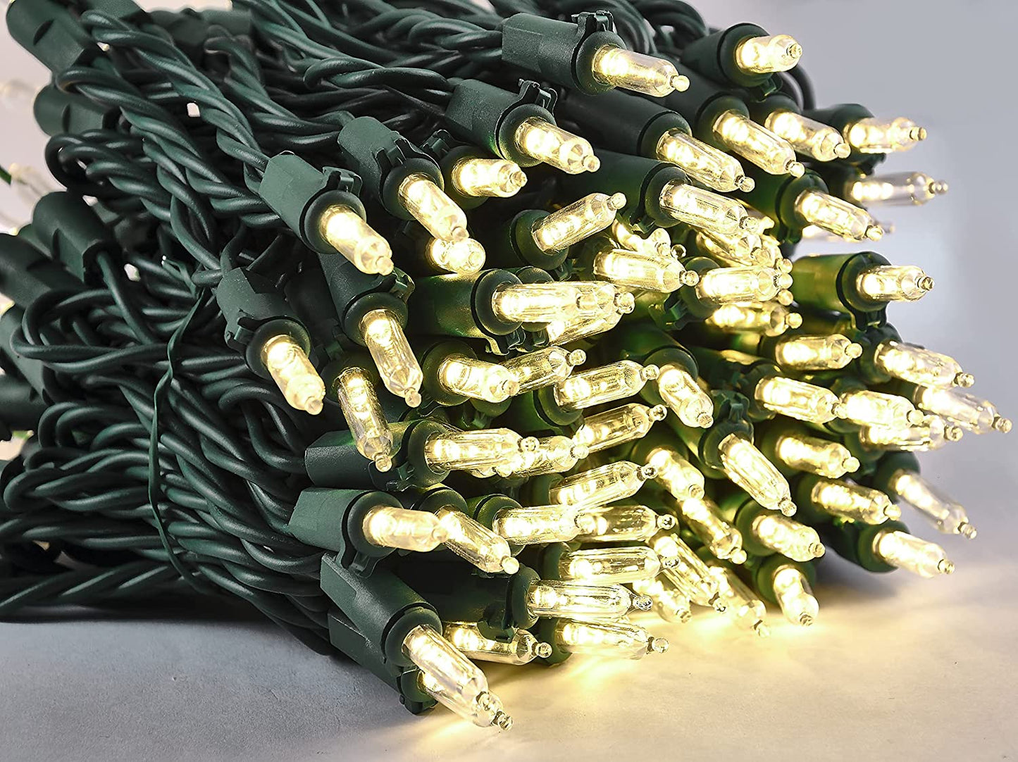 131.25 FT 500 Count Christmas Clear Green Wire String Lights