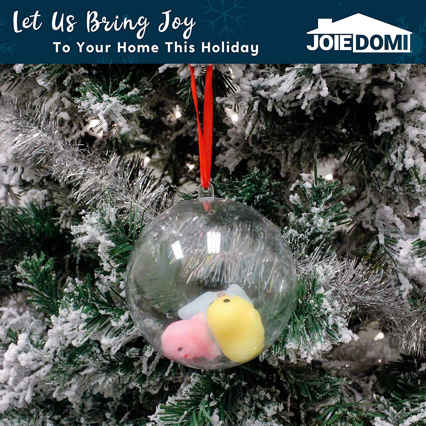 3.94in Plastic Fillable Christmas Ball Ornaments, 10 Pcs