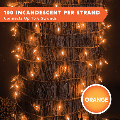 200-Count Orange Halloween Light (49.2 ft)