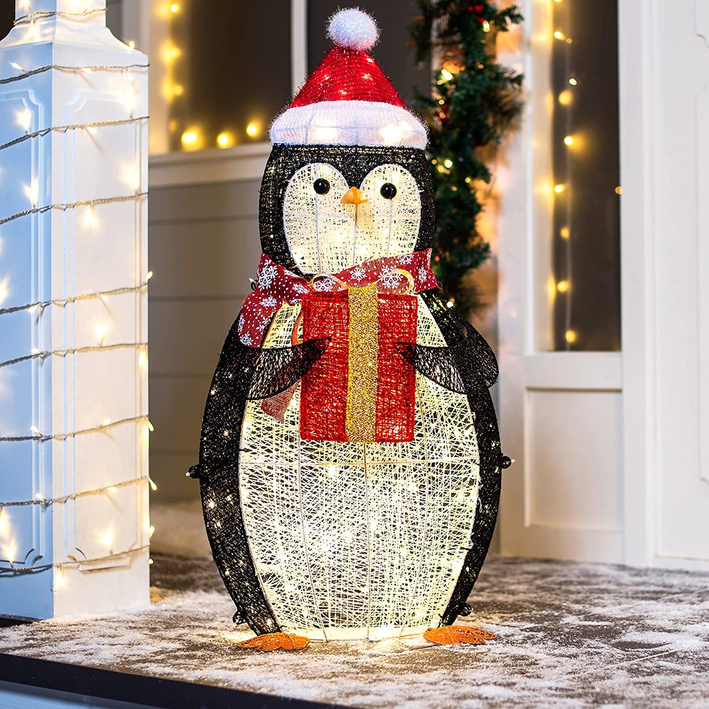 3 ft Cotton Penguin LED Yard Light