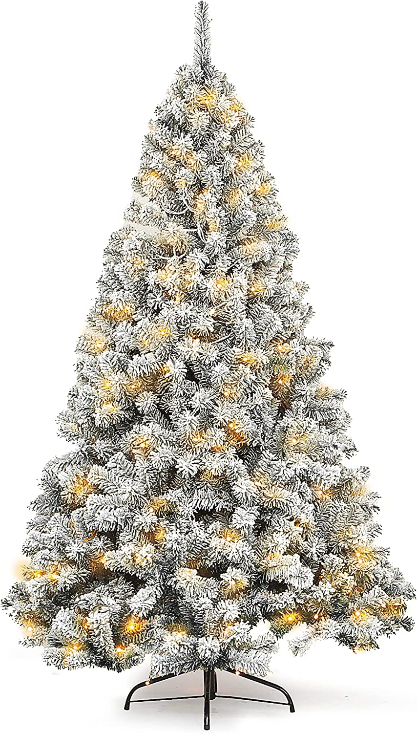 6ft 300 LED Prelit Christmas Tree with Snow