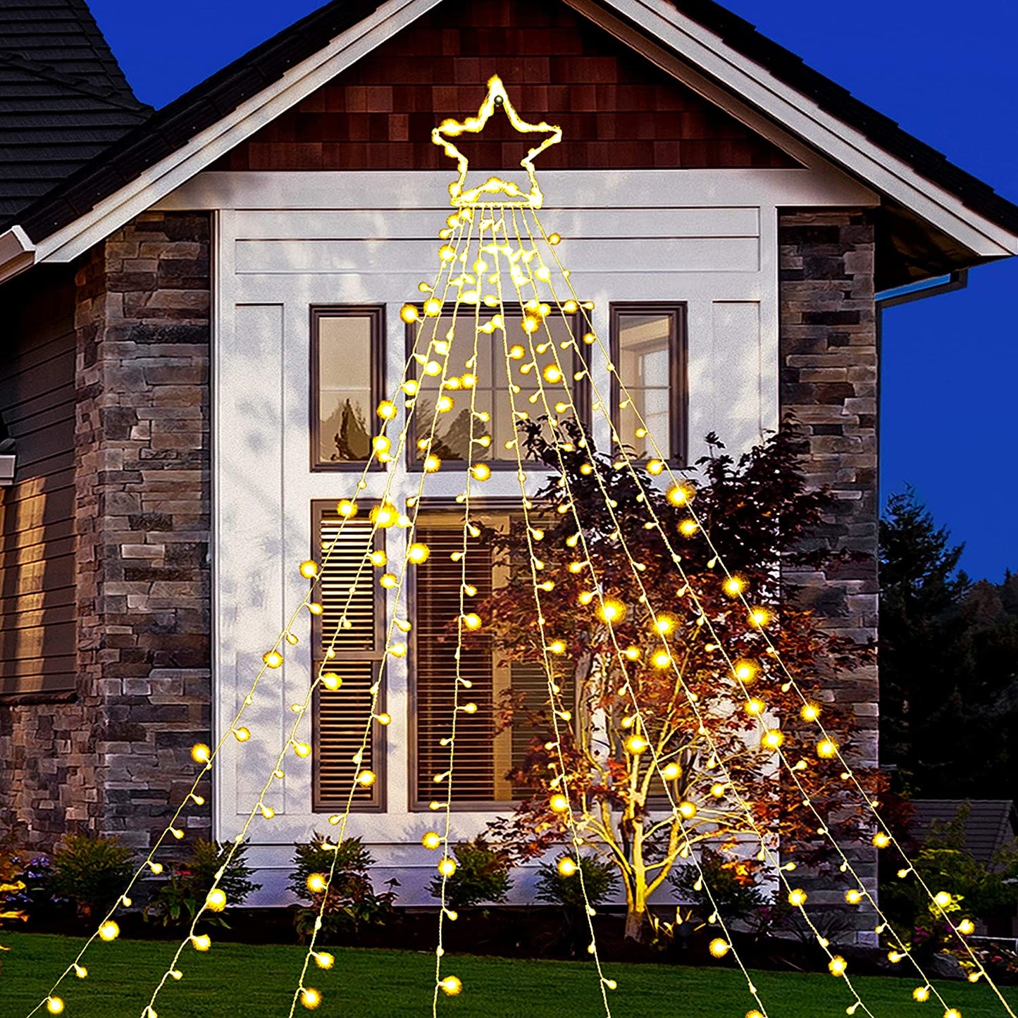 335 LED Tree Decoration Star Lights, Warm White