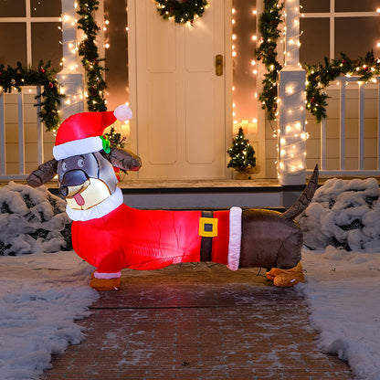 Tall Santa's 'Lil Helper Dachshund Inflatable (5ft)