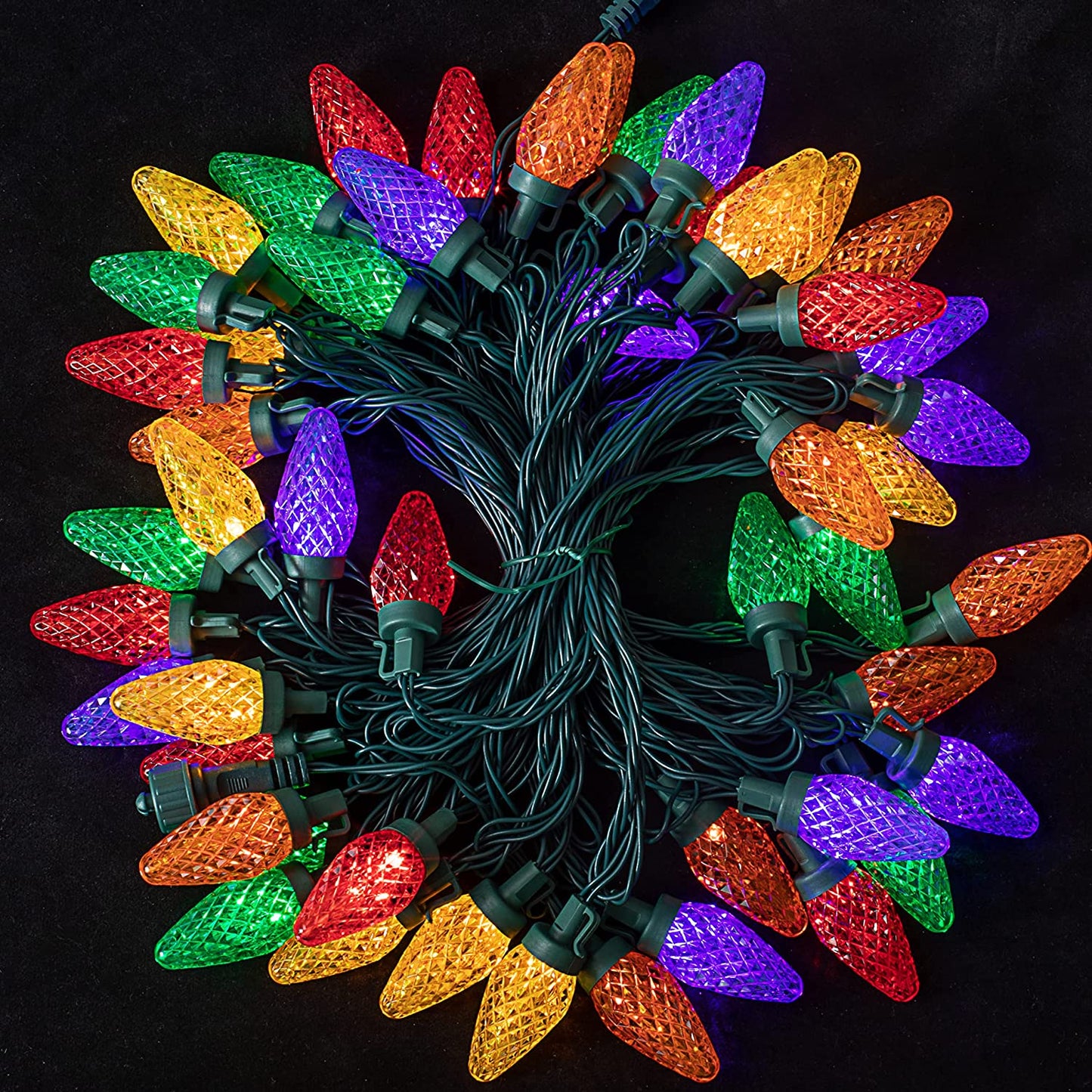 50 Count Christmas Multicolor LED String Lights