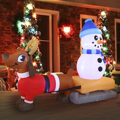 Christmas Jumbo Puppy Inflatable (8 ft)