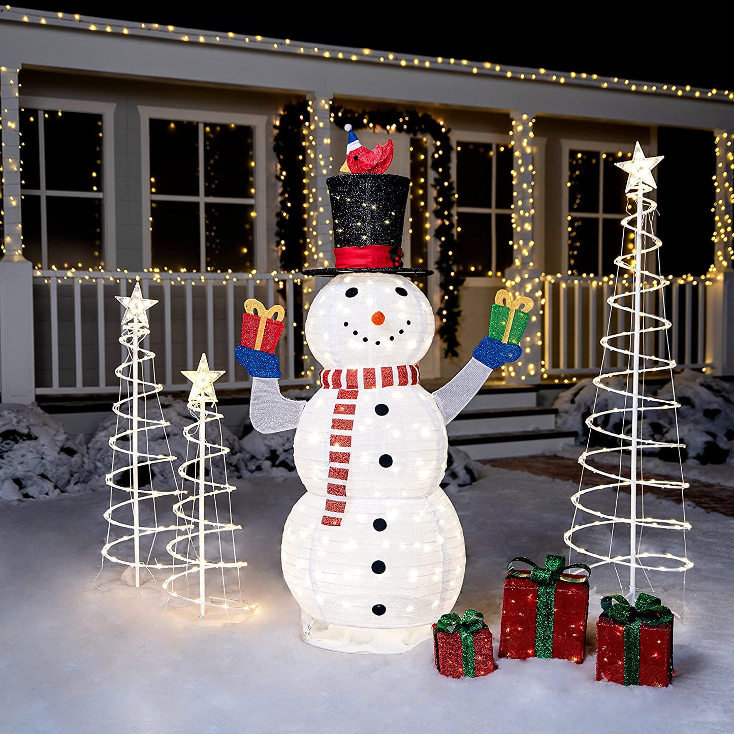 5 FT Collapsible Snowman LED Yard Light