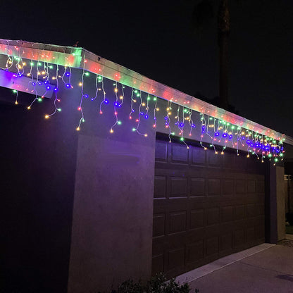 224 LED Christmas Lights Icicle Lights, Multicolor