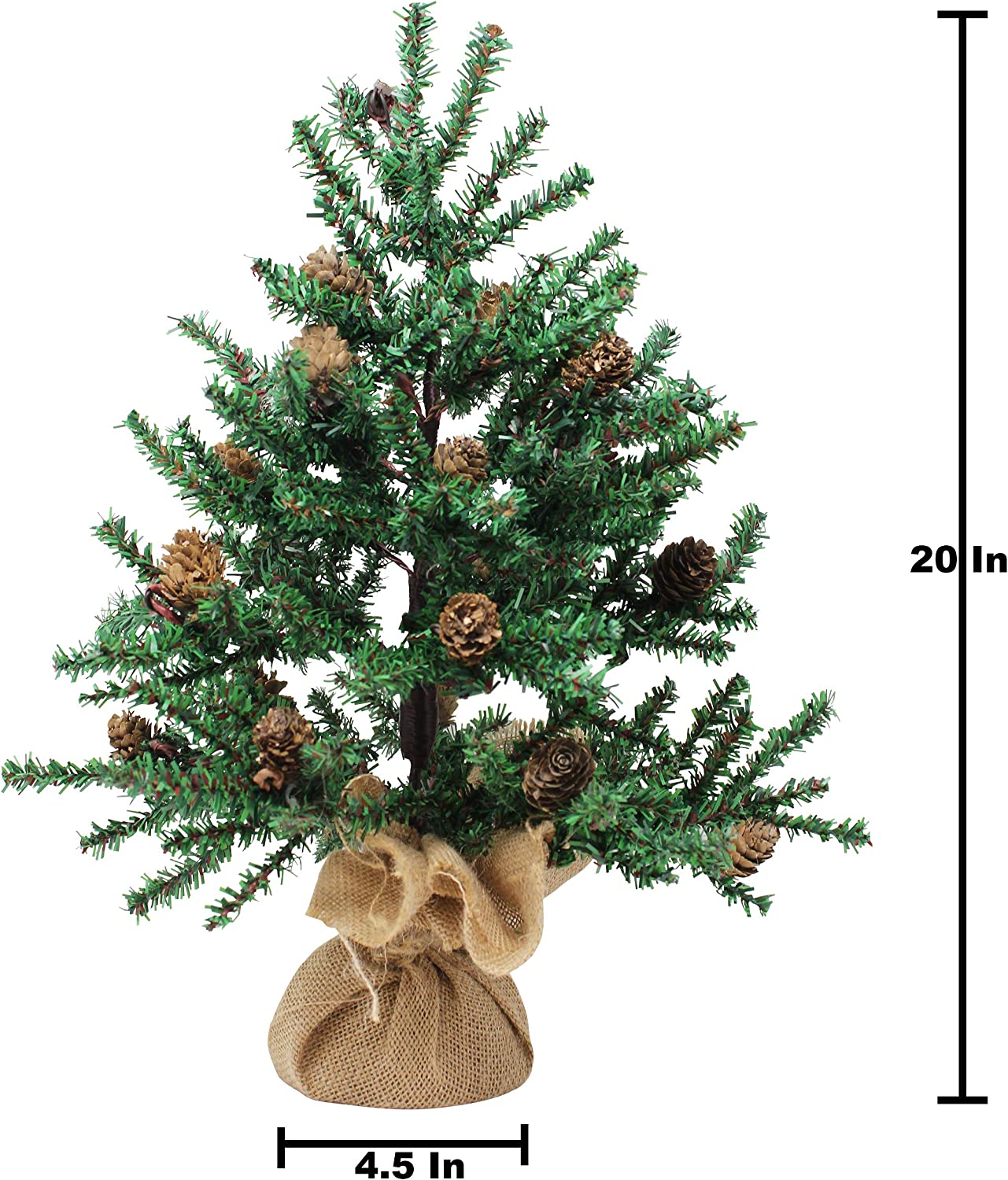 Mini Christmas Tree with Pine Cones
