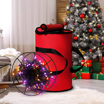 Christmas Light Storage Bag with 4 Metal Reels