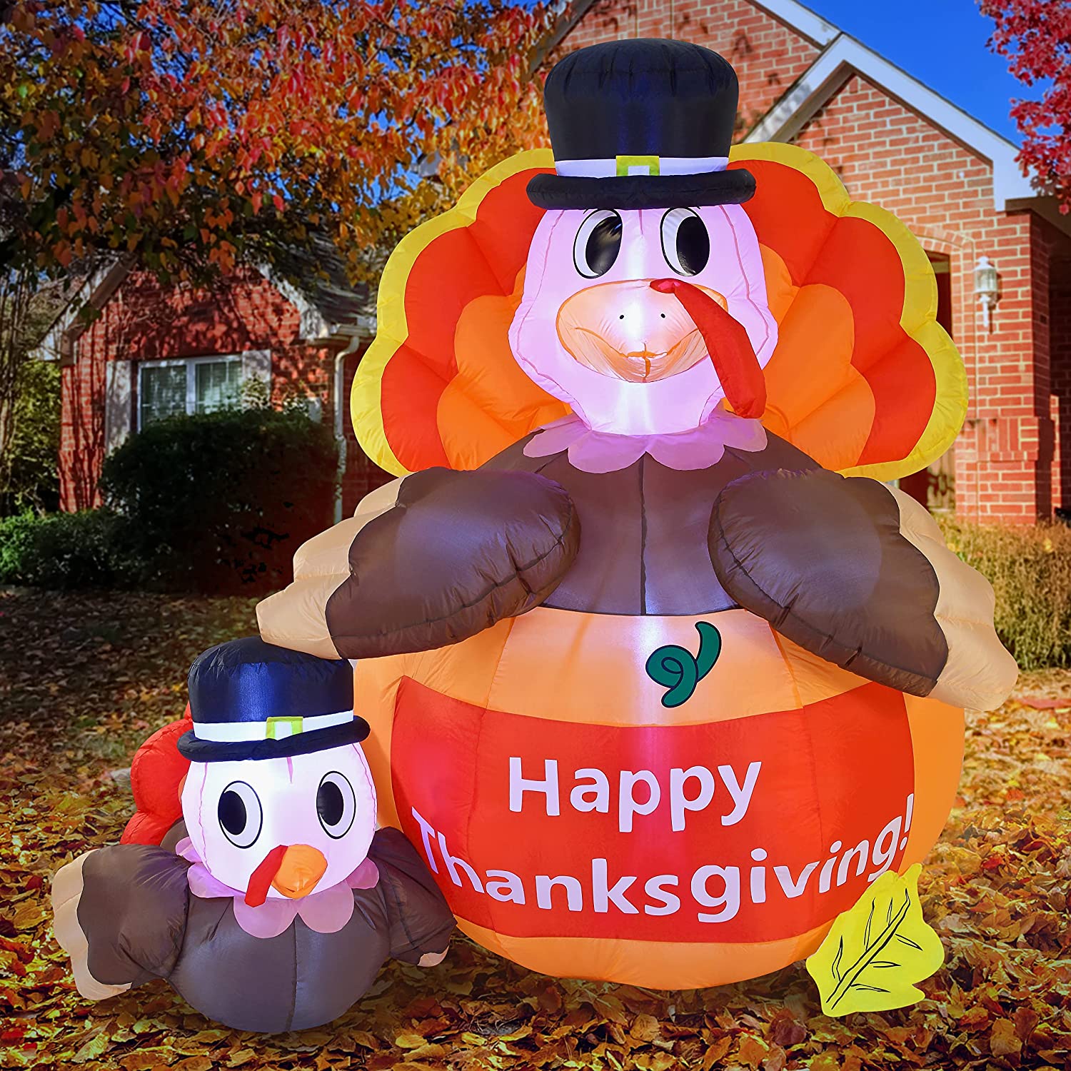 6ft Thanksgiving Happy Turkey Inflatable - Joiedomi – JOIEDOMI