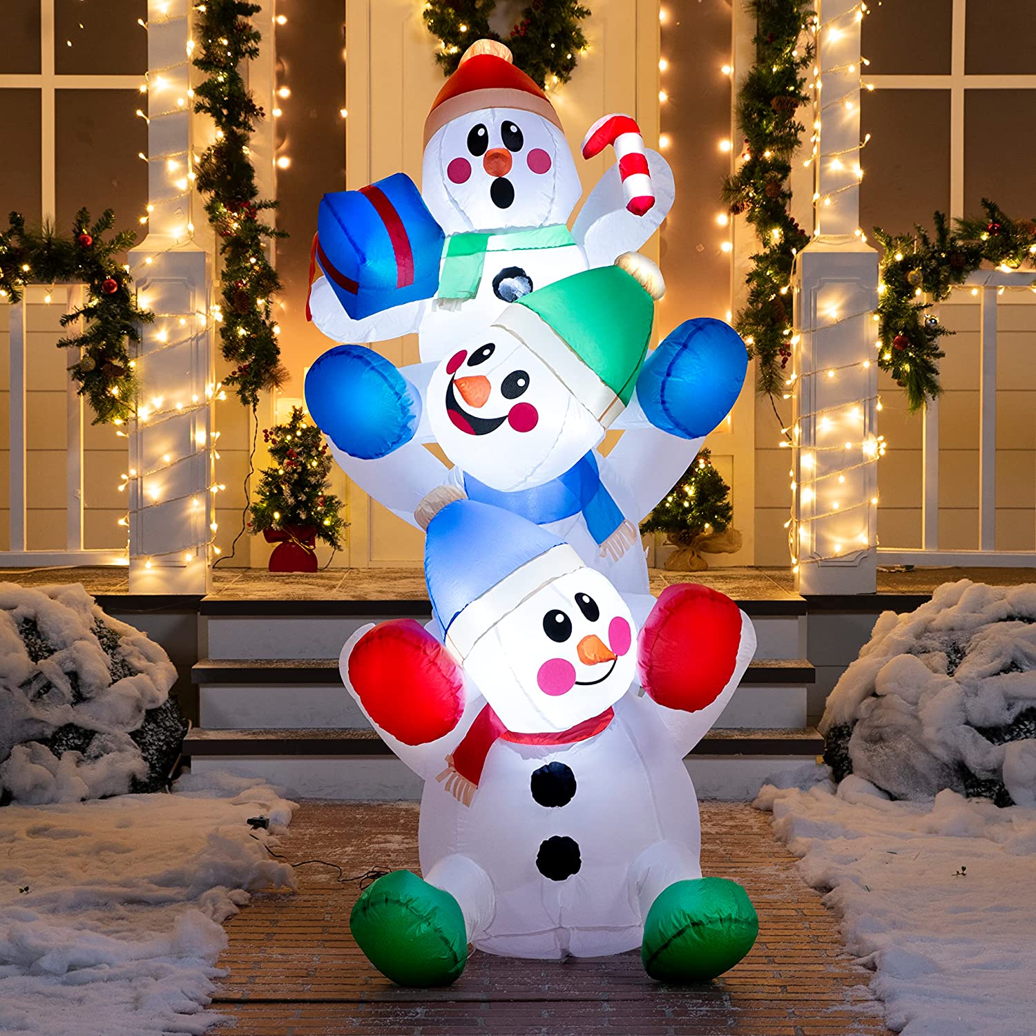 JOIEDOMI | LARGE SNOWMAN INFLATABLE (6 FT)