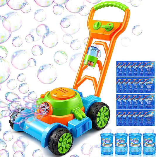 Sloosh Bubble Lawn Mower Toddler Toys, Blue