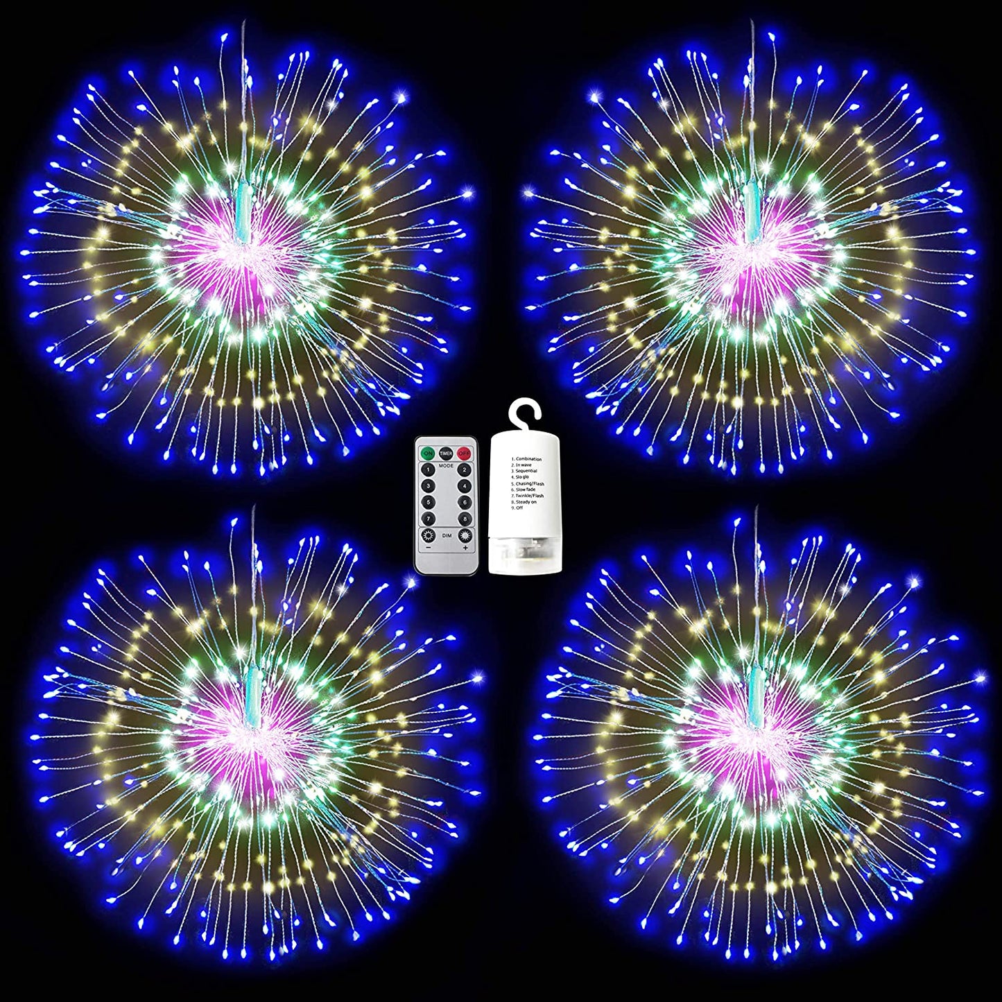 4 Pack of Firework Copper Wire Lights