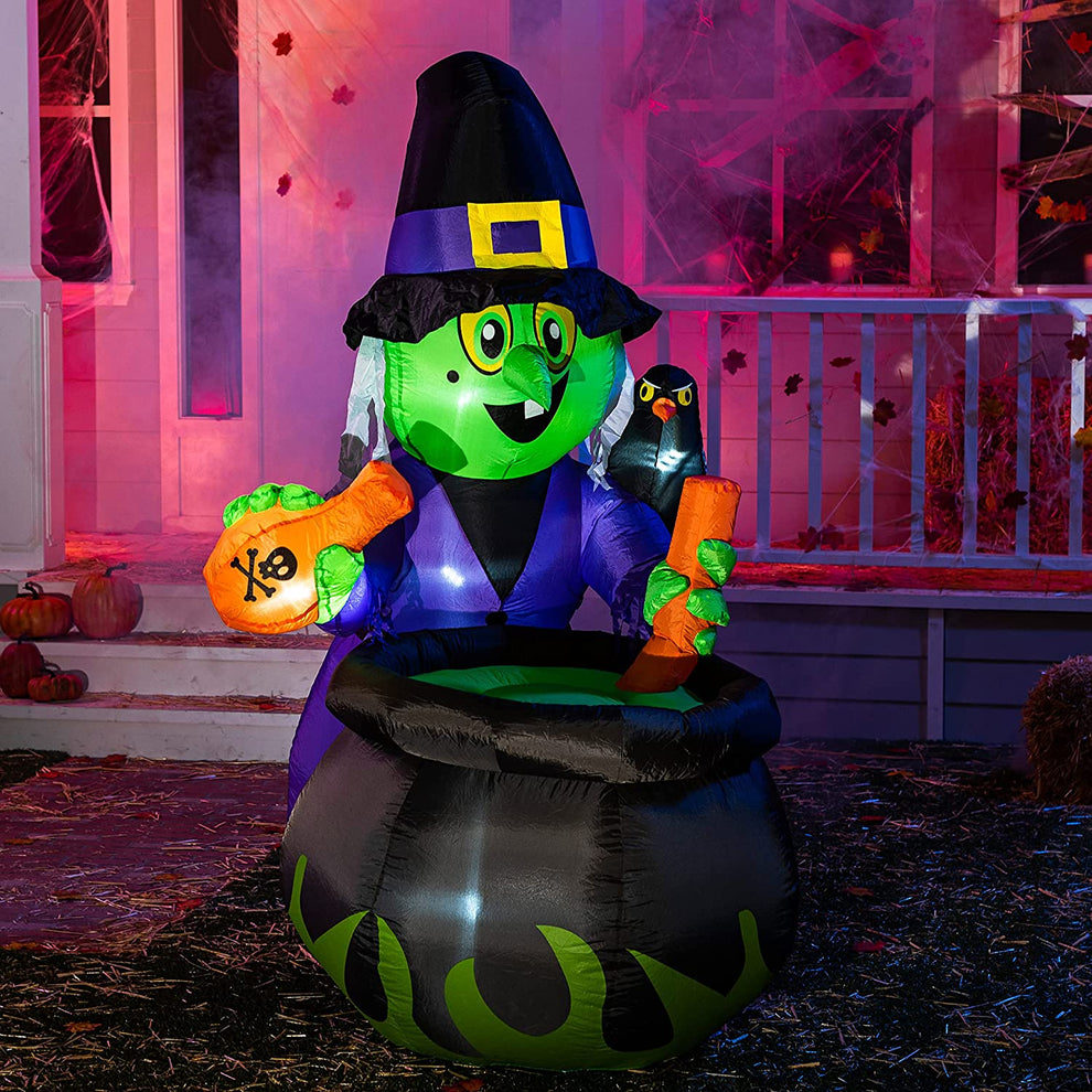 6ft Inflatable Witch with Cauldron - Joiedomi – JOIEDOMI