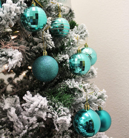 24 Pcs Christmas Ball Ornaments (Teal)