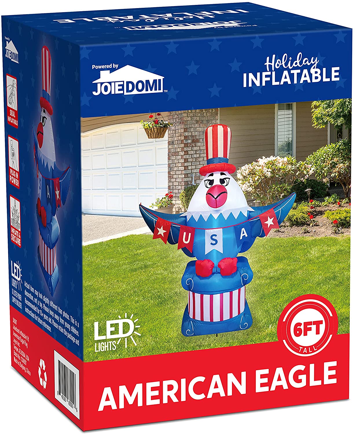 6ft Patriotic Inflatable American Eagle Flag