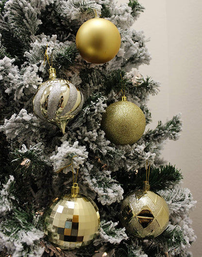 24 Pcs Christmas Ball Ornaments (Gold)