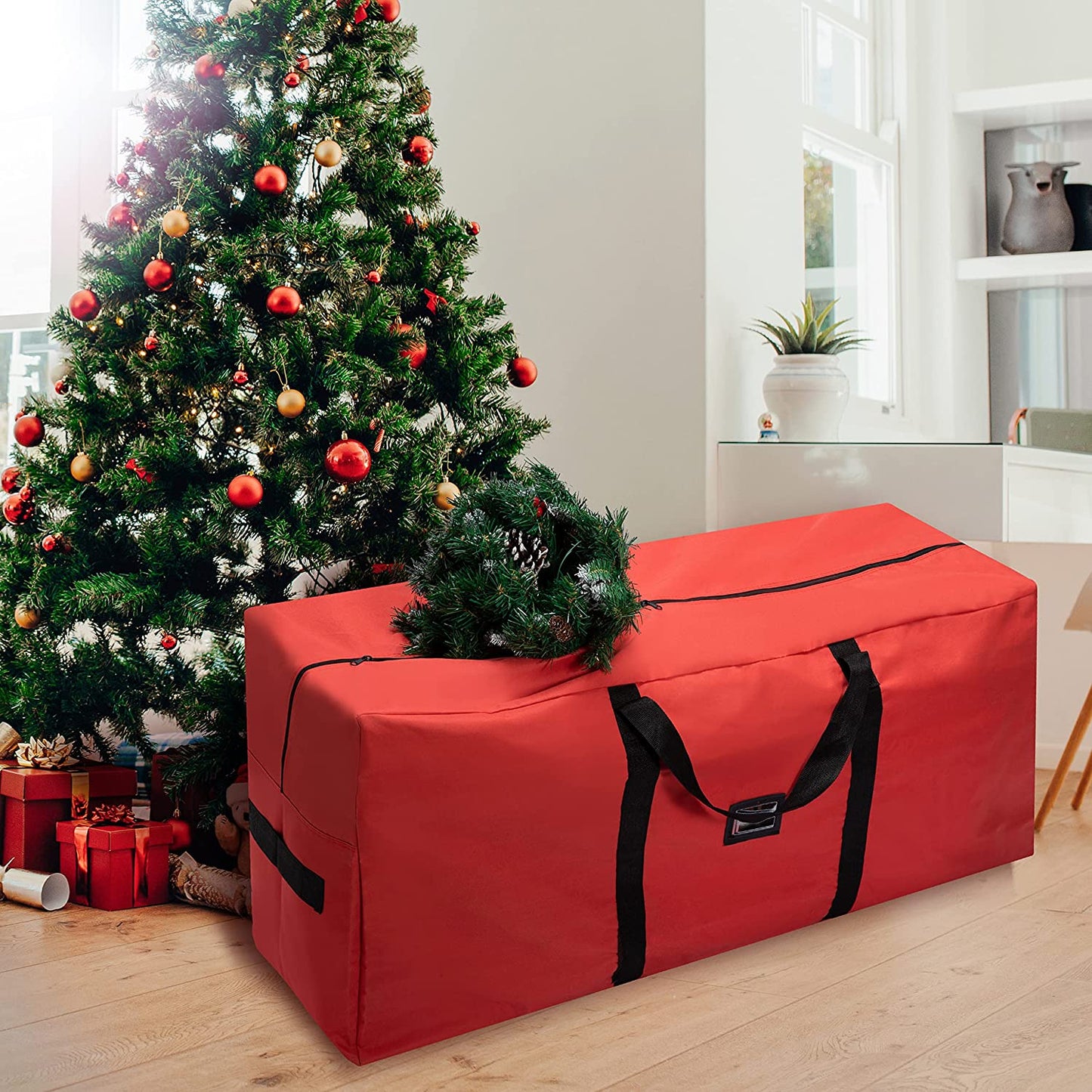 2 Pack 48" Red Christmas Tree Storage Bag