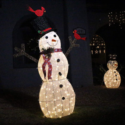 5ft Cotton Snowman LED Yard Light
