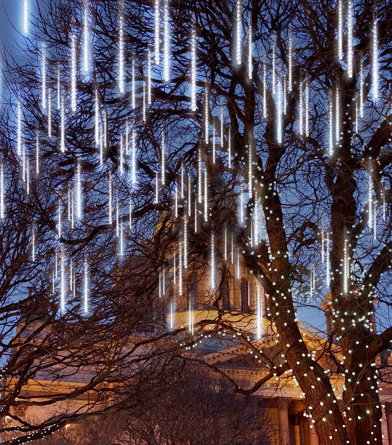 540 LEDs Christmas Meteor Shower Lights, White