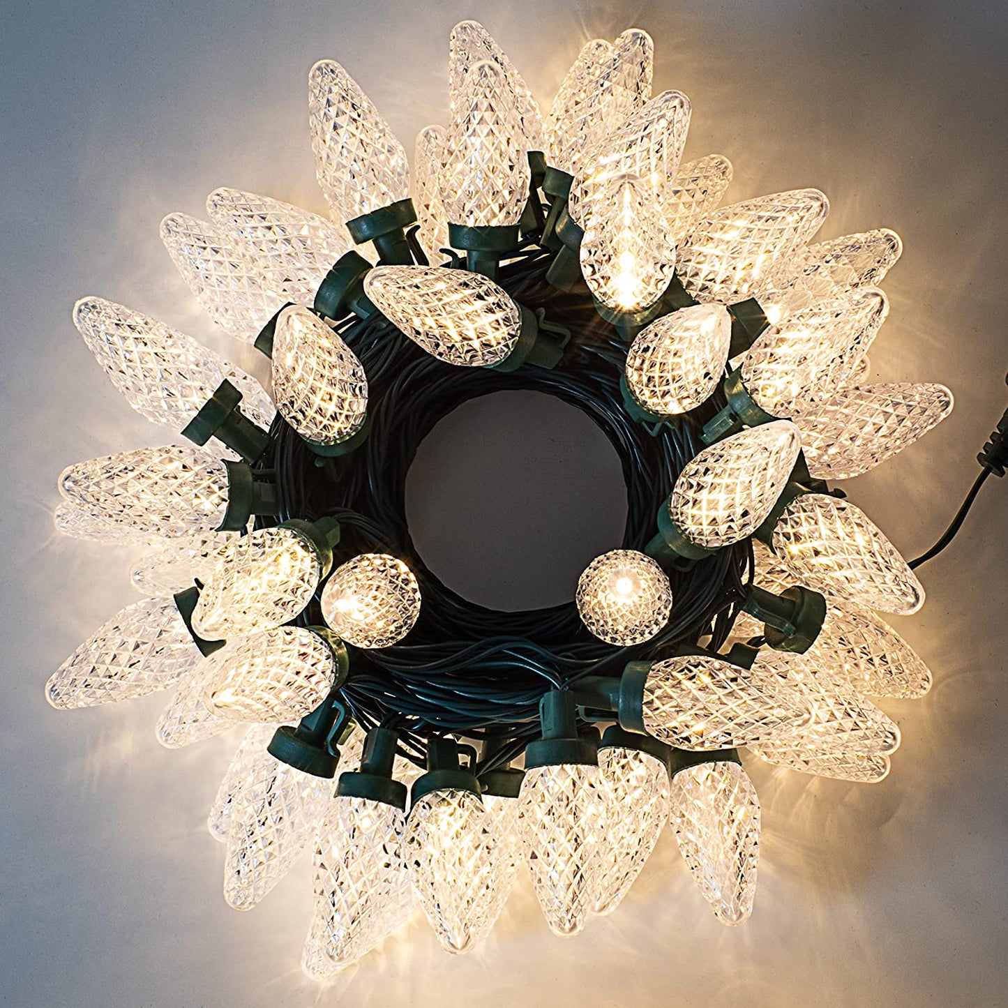 50 LED C9 Christmas String Lights Warm White