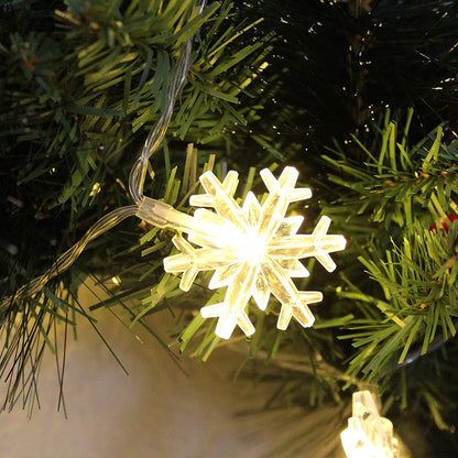 50 LED Snowflake String Fairy Lights