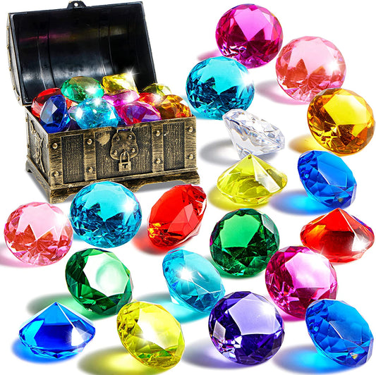 16Pcs Colorful Underwater Gem Pool Toys