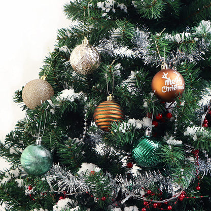 6CM Christmas Ornaments Assorted Design Green & Gold 30 Pcs