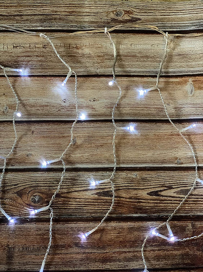 672 LED Christmas Icicle Lights, White