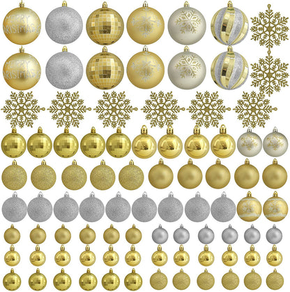 88 Pcs Gold & Silver Christmas Ornaments