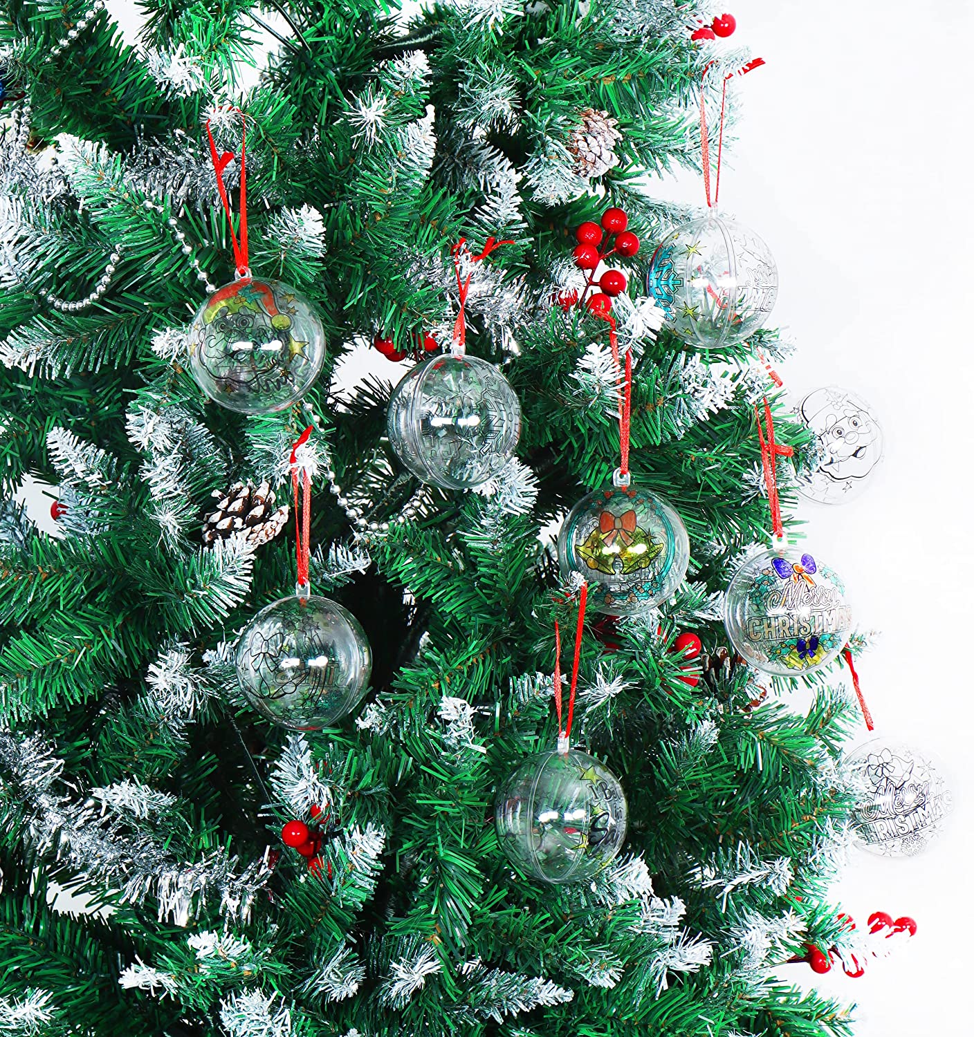 3.15'' Colorable Christmas Ornaments 18 Pcs