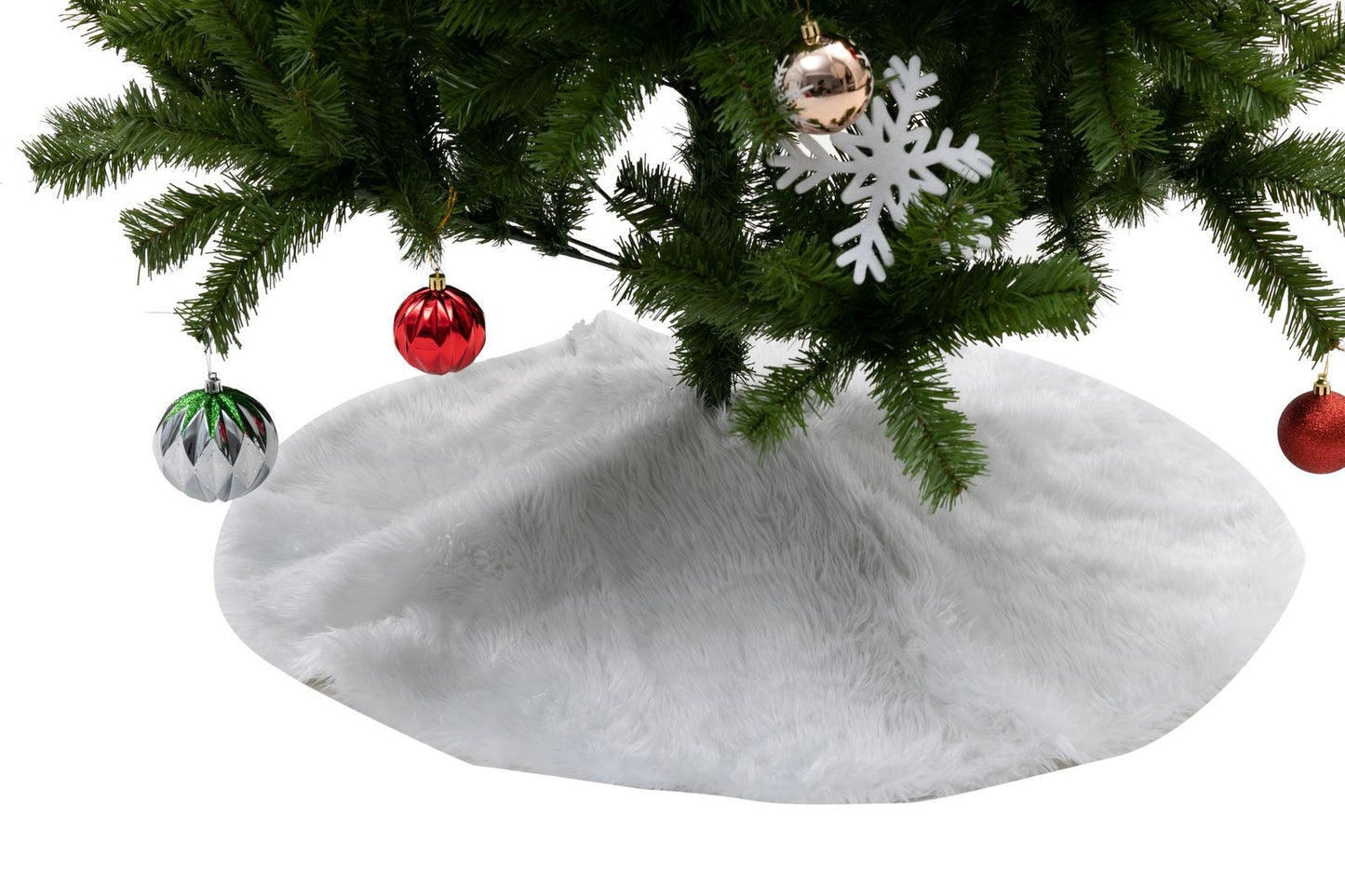 36in Soft Classic Faux Fur Christmas Tree Skirt