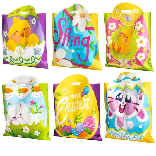 48Pcs Easter Egg Shaped PE Bags