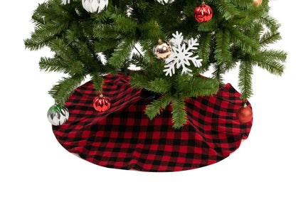 36in Red Buffalo Plaid Christmas Tree Skirt