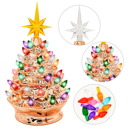 9in Gold Ceramic Christmas Tree