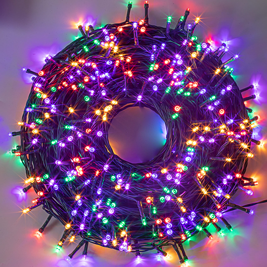 400 Multicolor LED Green Wire String Lights