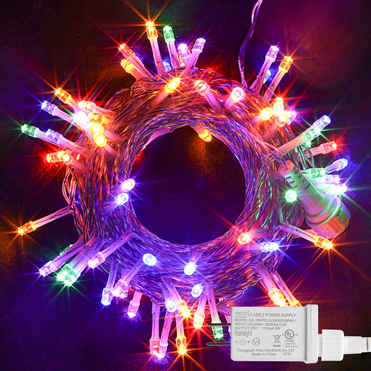 42.98ft Multicolor Christmas Lights, 100 LED