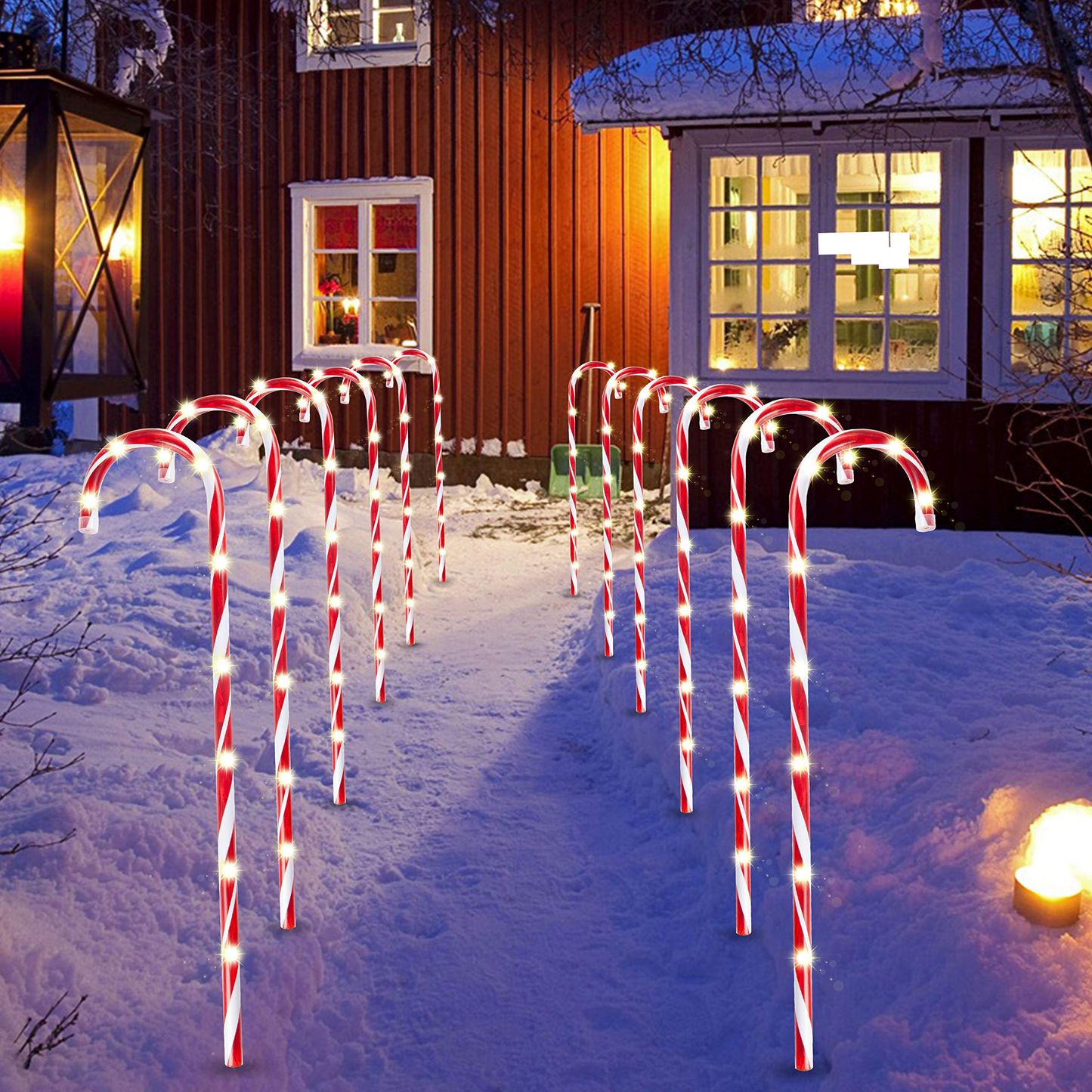 28in Christmas Candy Cane Pathway Markers