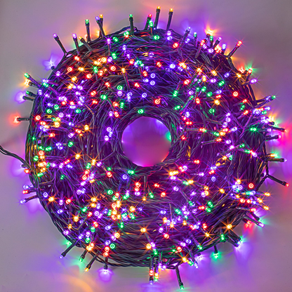 500 Multicolor LED Green Wire String Lights